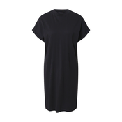 Womens T-shirt made of organic cotton, cut on the sleeve, black