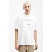Pamucna majica AllSaints CUTOUT SS CREW za muškarce, boja: bijela, s tiskom, M004PA