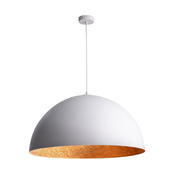 Luster na sajli SFERA 1xE27/60W/230V precnika 50 cm bela/bakrena