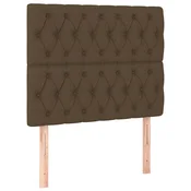 Vidaxl Vzglavje postelje temno rjavo 100x7x118/128 cm blago