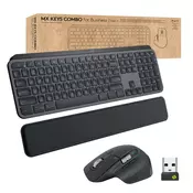 Logitech Master MX Keys Combo for Bussiness tipkovnica Miš priložen Office RF bežični + Bluetooth AZERTY Francuski Grafit