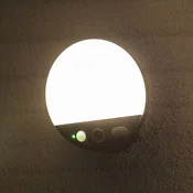 OSRAM SMART+ WiFi zunanja stenska svetilka ROUND, kamera, senzor, siva - Sodobni - temno siva - Plastika