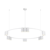 Lestenec na vrvici GENESIS 15xGU10/8W/230V bela