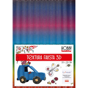 Bambino: Mavrično modri dekorativni 3D valoviti karton B4 25x35cm