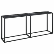 Konzolni stol boja crnog mramora 180x35x75,5 cm kaljeno staklo