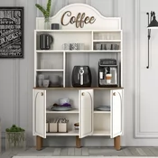 HANAH HOME Bohem 861 Višenamenska vitrina za kafe u beloj boji (845HCT5822)