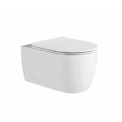 M B Wc školjka ROUND TORNADO bela Rimless z desko soft close