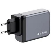 POLNILNIK ZA MOBILNE NAPRAVE STENSKI 2XUSB-C/PD 100W/1XUSB-A QC 3.0 (EU/UK/US) VERBATIM 32202