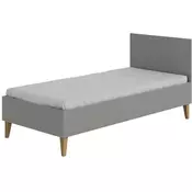 Deciji drveni krevet KUBI - sivi - 180x80 cm