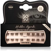 SOSU Cosmetics Hidden Agenda Undetectable Lashes šopaste lepilne trepalnice brez vozlička 10mm Brown 16 kos