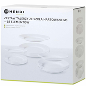 Hendi Komplet krožnikov iz kaljenega stekla 18 el. - Hendi 795224