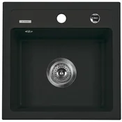 DEANTE ZQZA2103 Sudopera, 1 korito, 17 cm, Crna + Slavina, Jednorucna, 355 mm, Crna