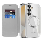 Etui SmartMag Book z Magsafe tehnologijo in RFID denarnico za Samsung Galaxy S24 FE - gray