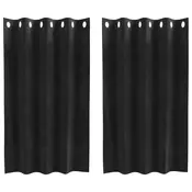 Zavjese za zamračivanje 2 pcs Crna 140 x 140 cm Baršun
