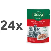 Oasy More Love Adult piščanec in jetrca v juhi, vrečka - 70 g 24 x 70 g