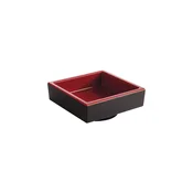 Plitva skleda APS ASIA Plus Bento, črna/rdeča, širina 7,5 cm