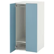 SMASTAD / PLATSA Garderober, bela/plava, 60x57x123 cm