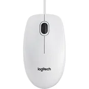 LOGITECH miška B100 USB, bela (910-003360)