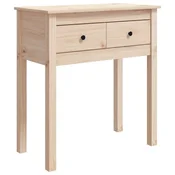 Vidaxl Konzolna mizica 70x35x75 cm trdna borovina
