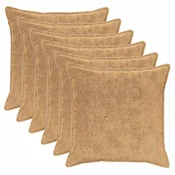 vidaXL Prevleka za blazino 6 kos HOUTEN Taupe 55 x 55 cm