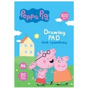 shumee Bela risalna blazinica A4 20 listov Peppa Pig Astra