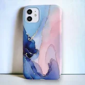 Infostyle Silikonski ovitek Marble za iPhone 14 Pro Svetlo roza/TPU silikon