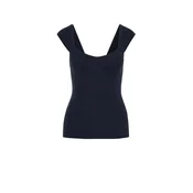 WE Fashion Top temno modra