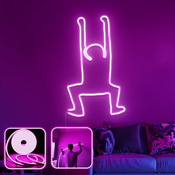 OPVIQ Zidna LED dekoracija Happiness XL Pink