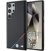 BMW Carbon Tricolor Line MagSafe - Ovitek za Samsung Galaxy S24 Ultra (črn)