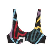 PUMA Swim Printed Bikini Top Women, Sport, Pink/Red, XL