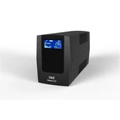Interaktivni UPS | 650 VA, 390 W | 2 Schuko Uticnice | LCD Zaslon | WELL