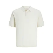 JJ REBEL Muška majica JREBCALLUM KNIT POLO SS SN, Prljavo bijela