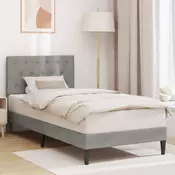 Krevetna konstrukcija Svjetlosiva 90 x 190 cm Baršun