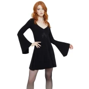 Ženska obleka z dolgimi rokavi KILLSTAR - Moonlight Madness - Black - KSRA013398