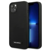 Ovitek Karl Lagerfeld Silicone Plaque za iPhone 13 mini, črn