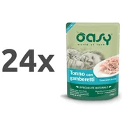 Oasy Natural Range Adult tuna in kozice v želeju, vrečka - 70 g 24 x 70 g