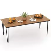 Vrtna miza za do 8 oseb, lesena zunanja miza, dim. 200 x 90 x 75 cm
