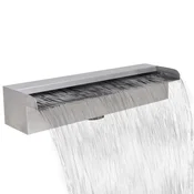 vidaXL Pravokotna fontana za bazen slap nerjaveče jeklo 45 cm