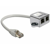 adapter DELOCK, UTP Cat.5 doubler, 1x RJ45 (M) na 2x RJ45 (Ž)