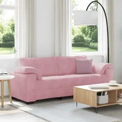 vidaXL Trosed roza 220x77x82 cm žamet