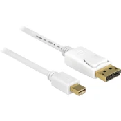 Delock DisplayPort priključni kabel [1x Mini-DisplayPort vtič => 1x DisplayPort vtič] 7 m bel 384