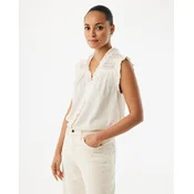Mexx Ženska bluza MF006103161W, Kratki rukav, Prljavo bela