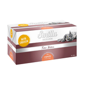 Smilla Fine Menu z okusnim jedrom 24 x 100 g - Piščanec, losos, špinača