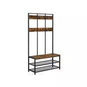 Songmics Omarica s klopjo 100x40x184 cm rjava črna