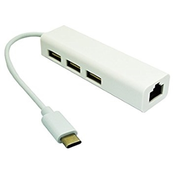 E-GREEN USB Adapter 3.1 tip C HUB (3 port USB 2.0 + 1port fast ethernet) beli