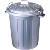 Curver plastični koš za smeti s pokrovom 46 l, srebrn