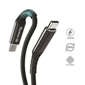 shumee Crong Armor Link - 100W PD 5A USB-C na USB-C kabel 120 cm (črn)