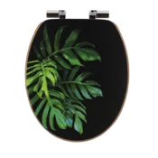 TENDANCE WC DASKA MDF SA INOX OKOVIMA SOFT CLOSE, GREEN ADDICT