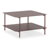 Kovinska klubska mizica v barvi terakote 70x73 cm Beatrix – MOME