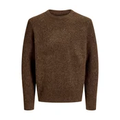JACK & JONES Pulover JPRBLASIMON pikčasto rjava